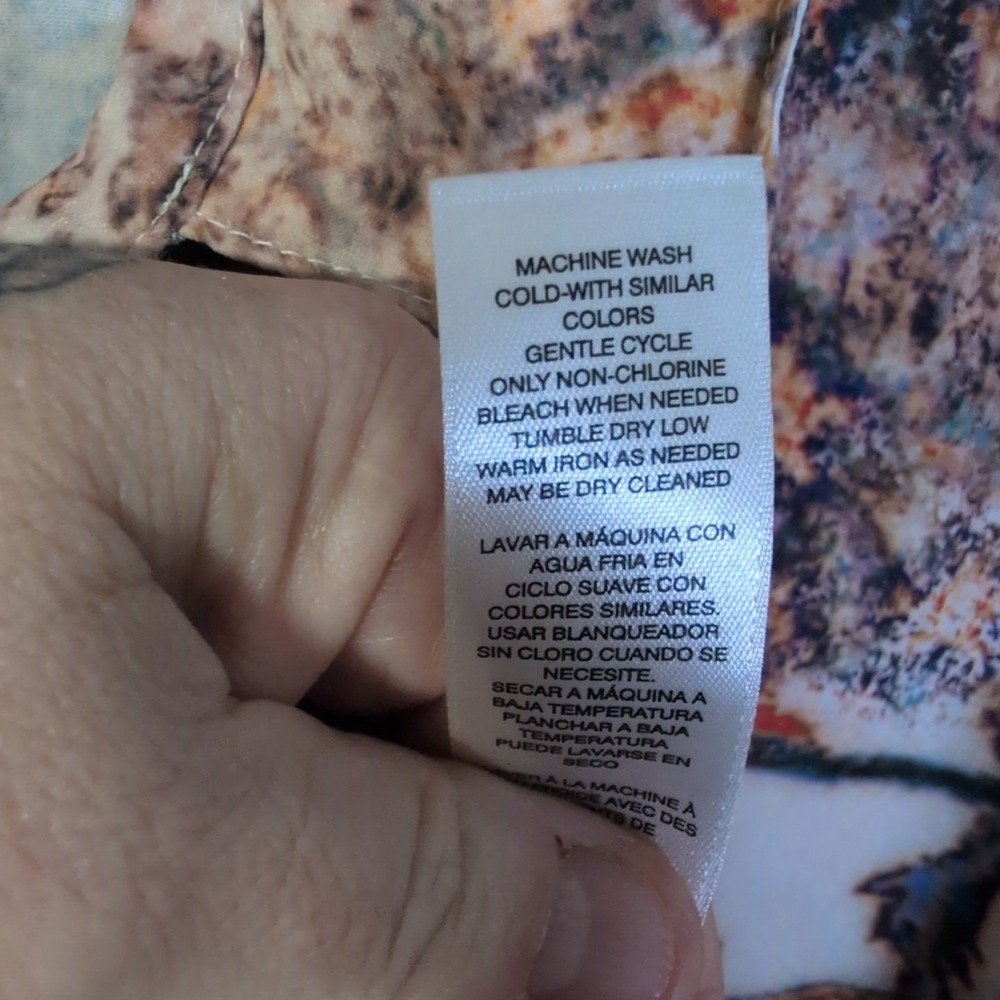 Chico Size 3 (16XL) Women's‎ 100% Polyester Casual Shirt Multicolored warm tones - Picture 5 of 10